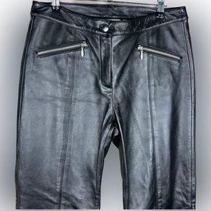 Wilson’s Leather Maxima Black Leather Motorcycle Pants Size 4